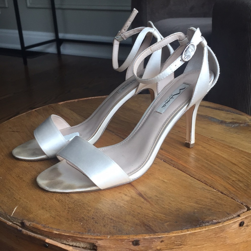 Ivory Satin Heels